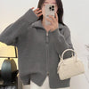 Spring Concise Idle Style Soft Glutinous Coat Thermal Knitting Coat