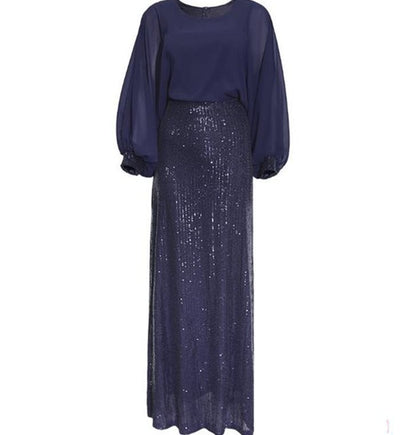 Vestito da sera in chiffon con perline da donna africana Taglie forti