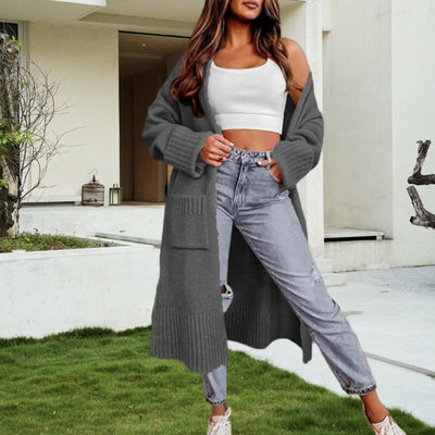 Long Knitwear Loose Pockets Cardigan Sweater Coat