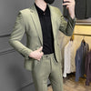 Abito da uomo in stile coreano, slim fit, per affari o casual