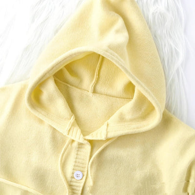 Loose And Lazy Style High-grade Hooded Women's Sweater Coat