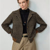 Woven Lapel Plaid Elegant Long Sleeve Casual Slim Jacket