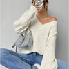 Fashion Casual Women's Loose V-neck Sweater