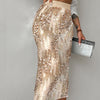 Women's Versatile Solid Color Fashionable Sequin Skirt