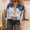 Cappotto in denim con fibbia multipla a fila singola per donna