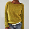 Women's Sweater Solid Color Static Version Basic Style Round Neck