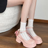 Sweet French Chunky Heel Mary Jane Shoes Shallow Mouth All-matching