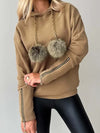 Fashionable Loose Light Brown Women's Sweater