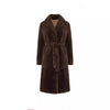 Artificial Fur Coat Suit Collar Cotton Coat Thickened Long Section Plush Trench Coat