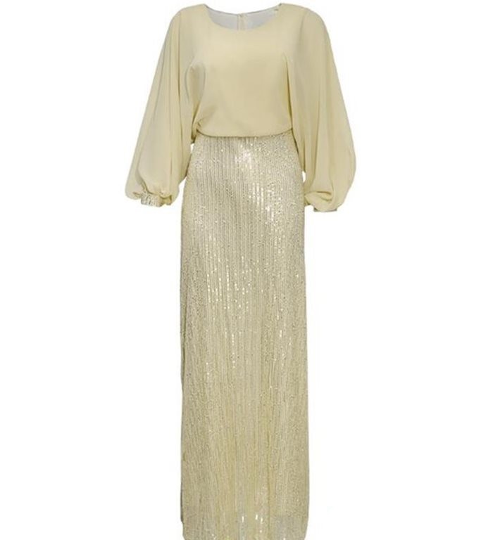 Vestito da sera in chiffon con perline da donna africana Taglie forti