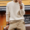 Maglione da uomo a girocollo in maglia a nido d'ape, top casual