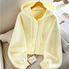 Loose And Lazy Style High-grade Hooded Women's Sweater Coat