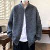 Men's Casual Stand Collar Cardigan Sweater