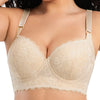 Intimo sexy push-up da donna in pizzo taglie forti, senza tracce, contenitivo per il seno, anti-cedimento