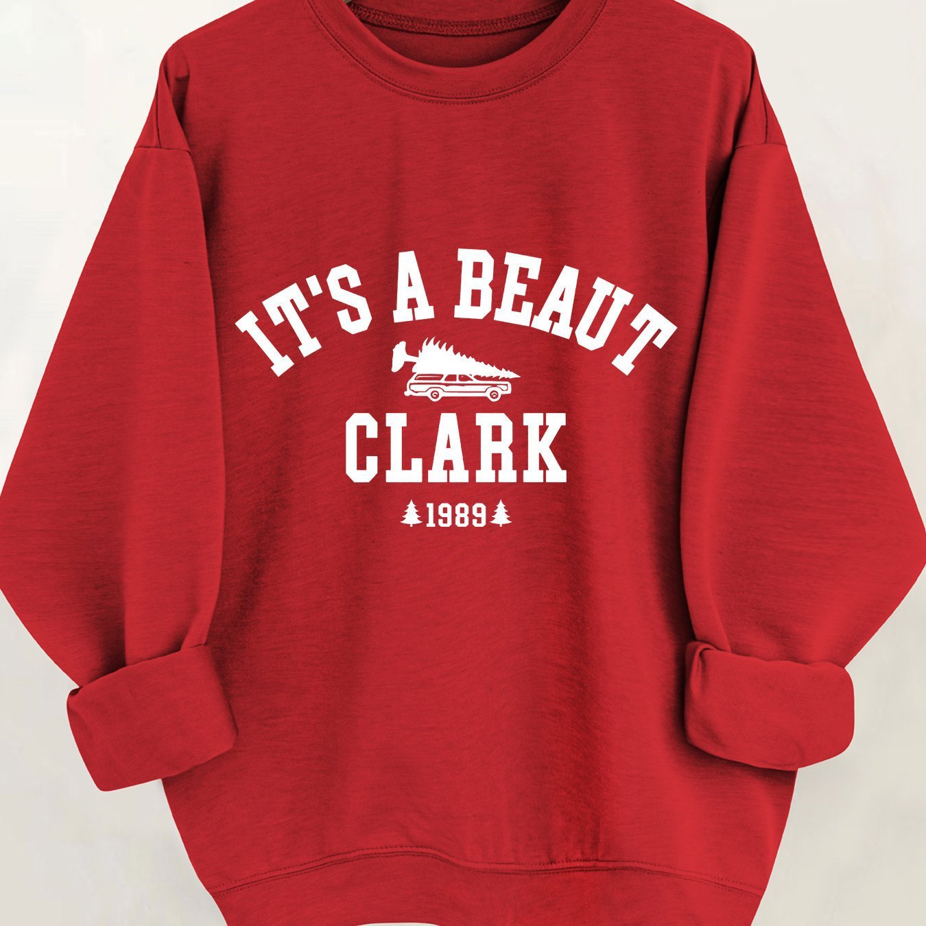 Maglione casual con stampa di lettere e scollo rotondo a maniche lunghe