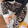 Leopard Print Cashmere Leggings High Waist Slimming And Velvet Padded Warm Side Pocket