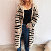 Hooded Color Contrast Striped Retro Casual Loose Sweater