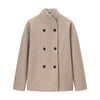 New Women's Clothing Versatile Ins Two-tone Woolen Coat