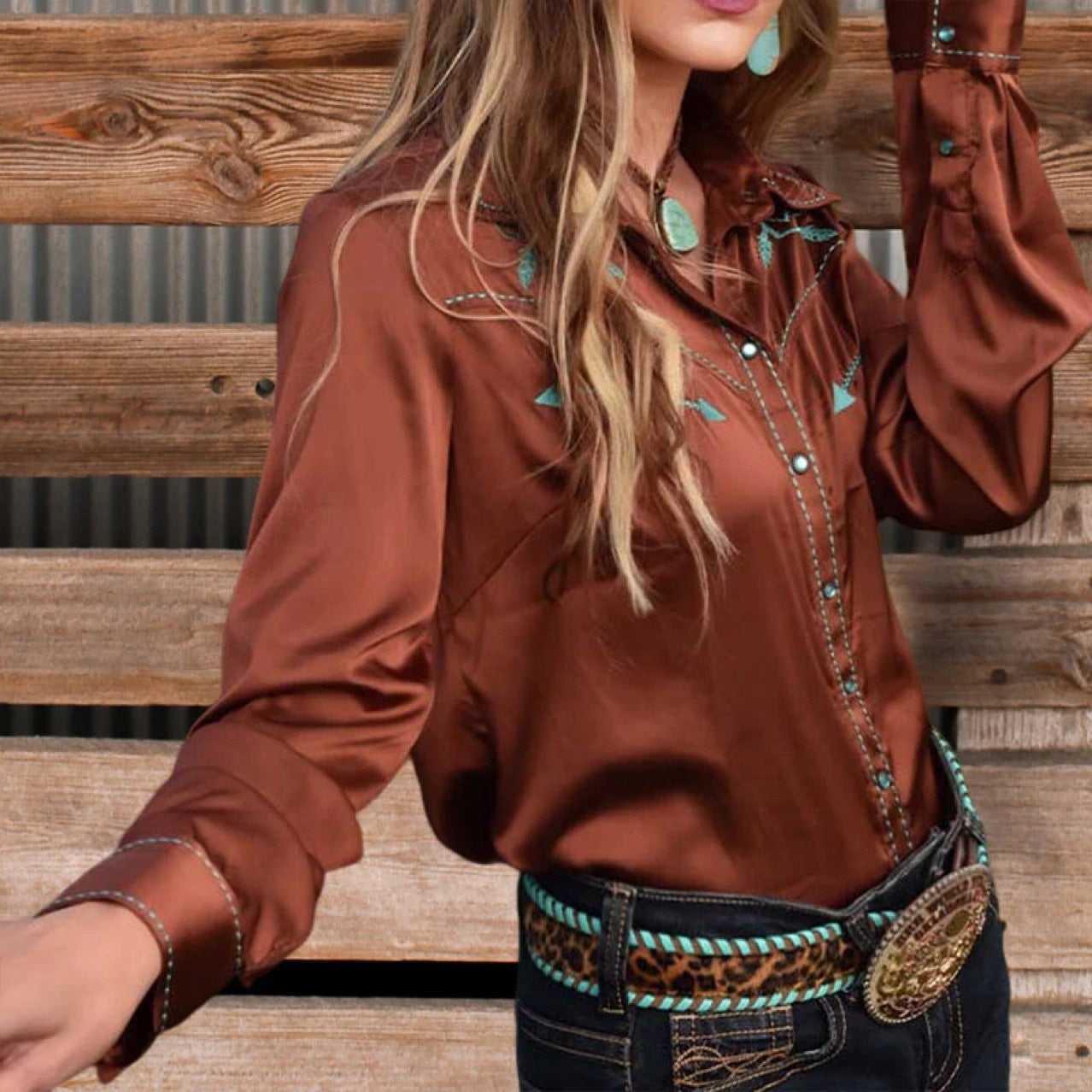 Camicia da cowboy esotica stile western
