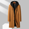 Men's Detachable Hooded Urban Mid-length Woolen Coat