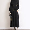 Turtleneck Knitwear Dress Loose Big Hem Mid-length Sweater Skirt