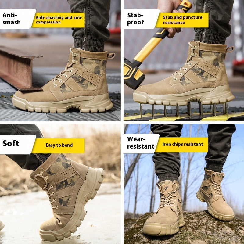 Combat Boots Male High Ankle Safety Shoes