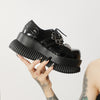 Platform Leather Shoes Women's Dark Japanese Style