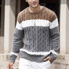 Men's Color-block Crew Neck Sweater European And American Pullover Multicolor