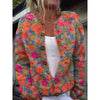 Digital Printing Cardigan Knitted Coat