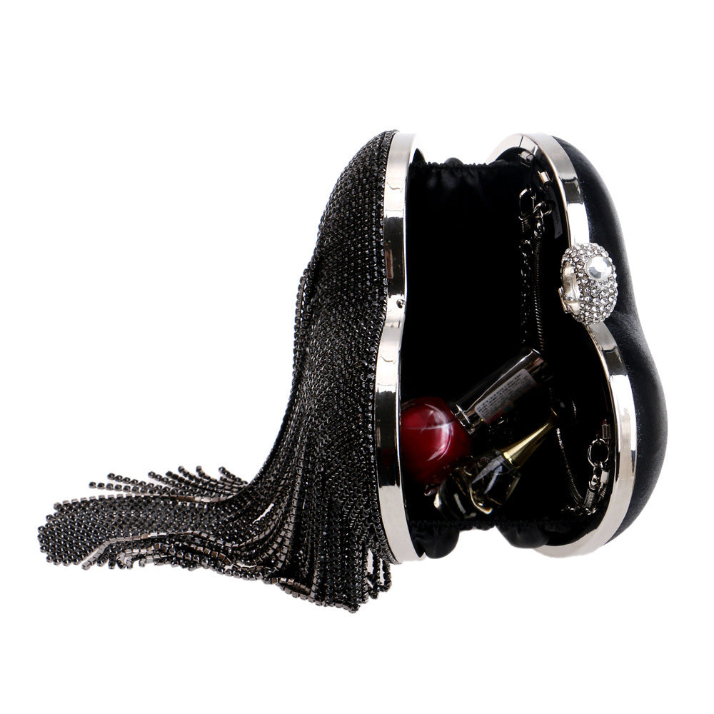 Borsa da pranzo con nappa coordinata, colore puro, da donna