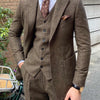 Abiti da uomo slim fit in lana a spina di pesce retrò Autunno Inverno