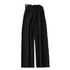 Women's Solid Color Belt Casual Pants