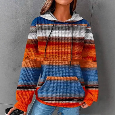 Quilted Three-dimensional Plaid Printed Sweater