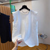 Top da donna gilet in lino retrò