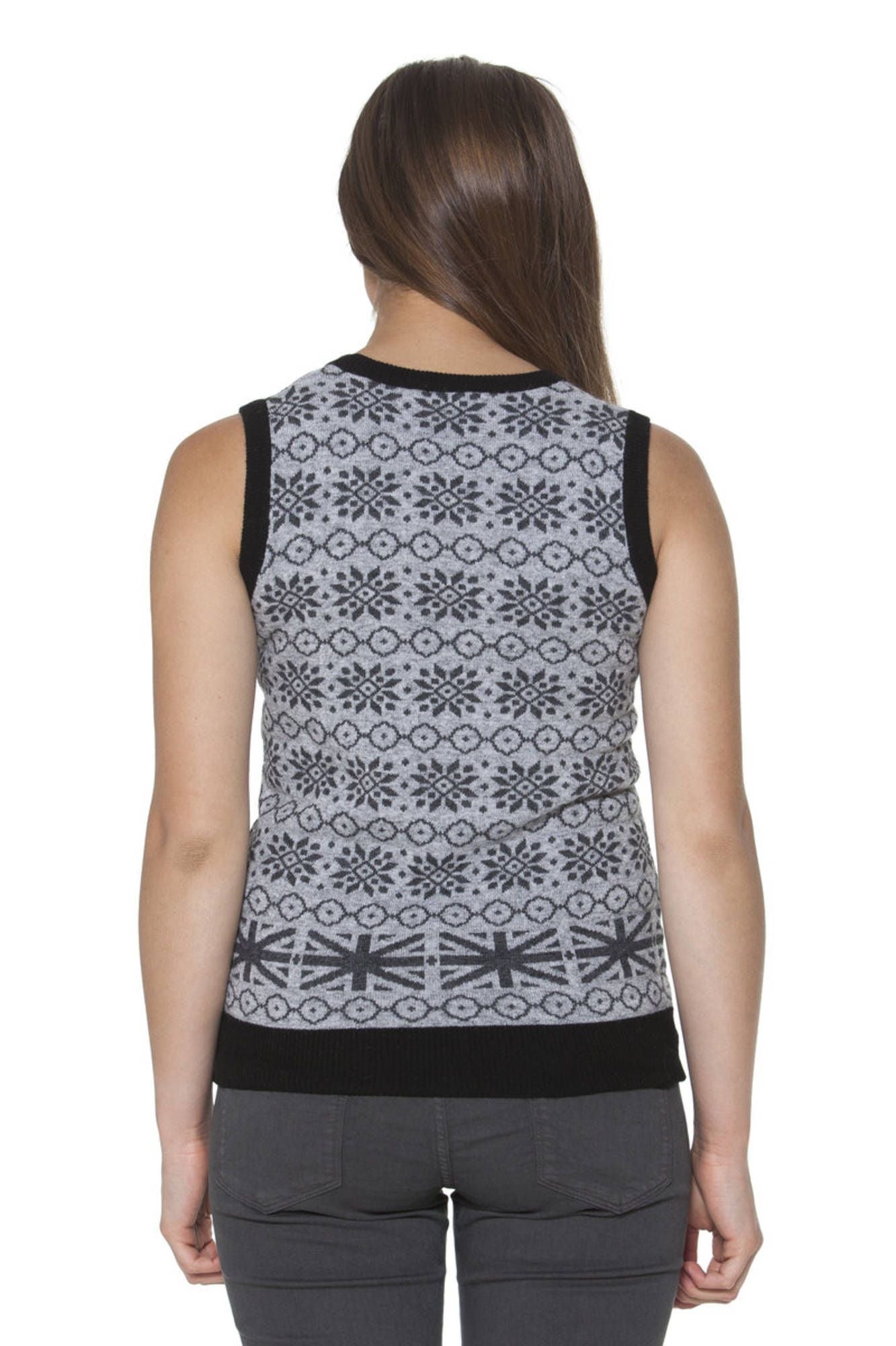 "FRED PERRY GILET DONNA GRIGIO"