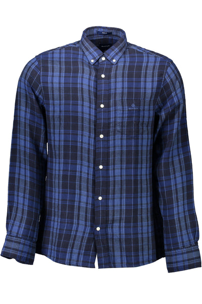 "GANT CAMICIA MANICHE LUNGHE UOMO BLU"
