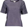 "GANT T-SHIRT MANICHE CORTE DONNA BLU"