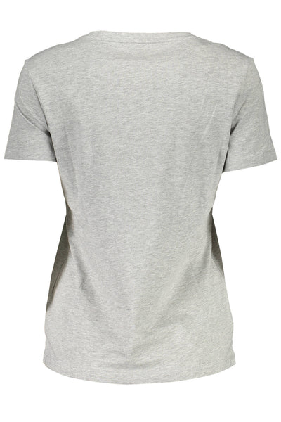 "GUESS JEANS T-SHIRT MANICHE CORTE DONNA GRIGIO"
