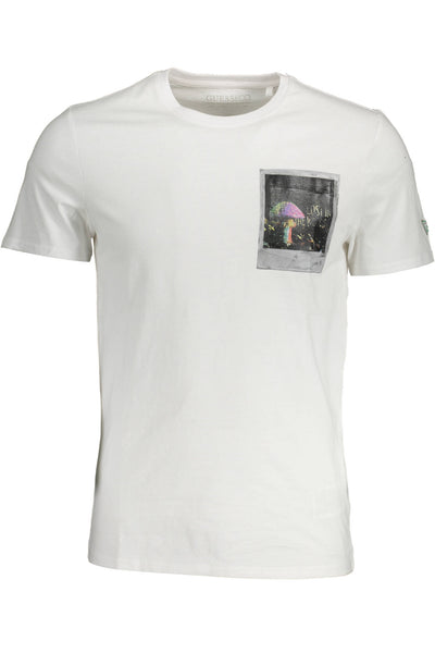 "GUESS JEANS T-SHIRT MANICHE CORTE UOMO BIANCO"
