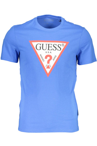 "GUESS JEANS T-SHIRT MANICHE CORTE UOMO BLU"