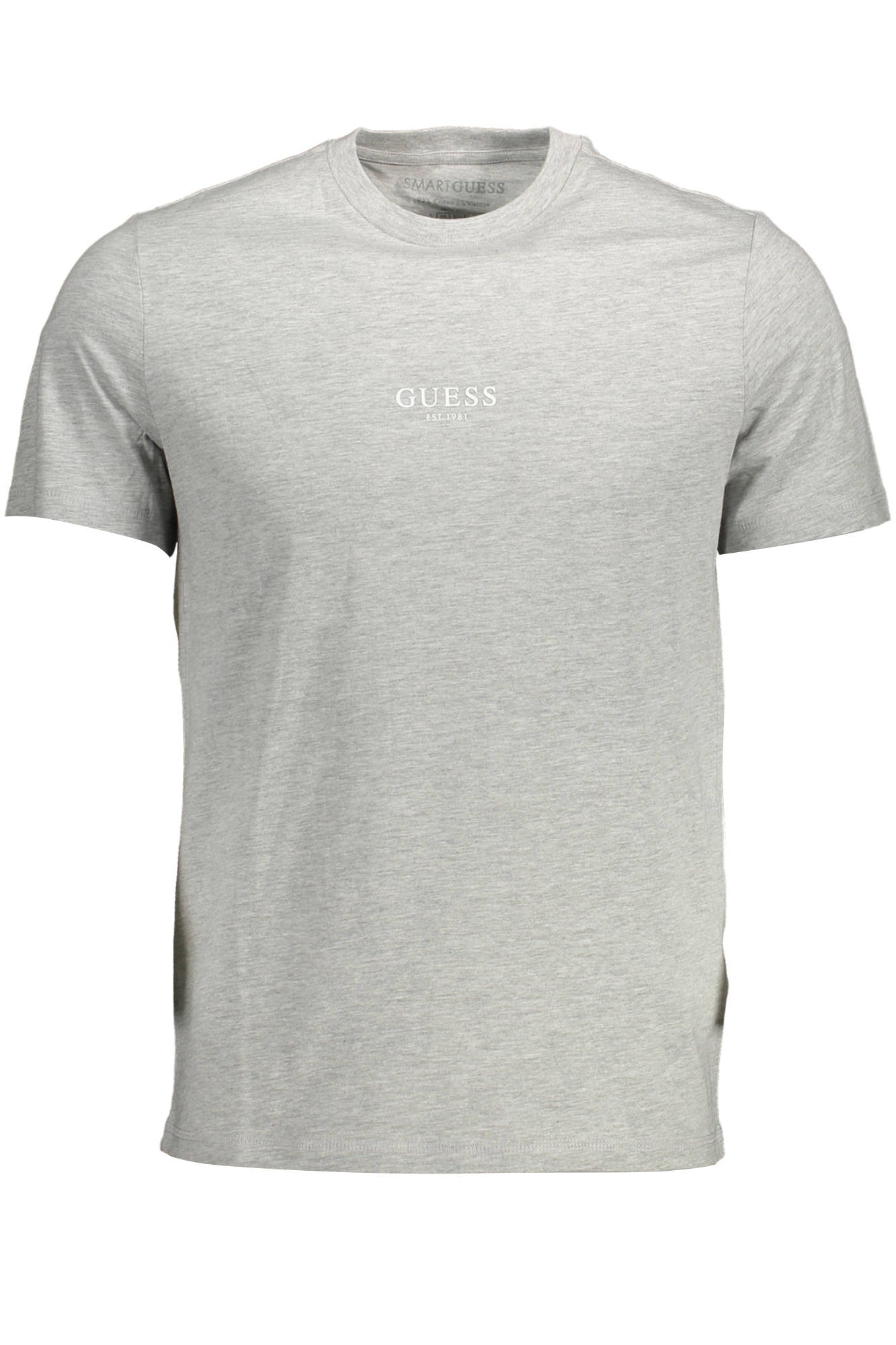 "GUESS JEANS T-SHIRT MANICHE CORTE UOMO GRIGIO"