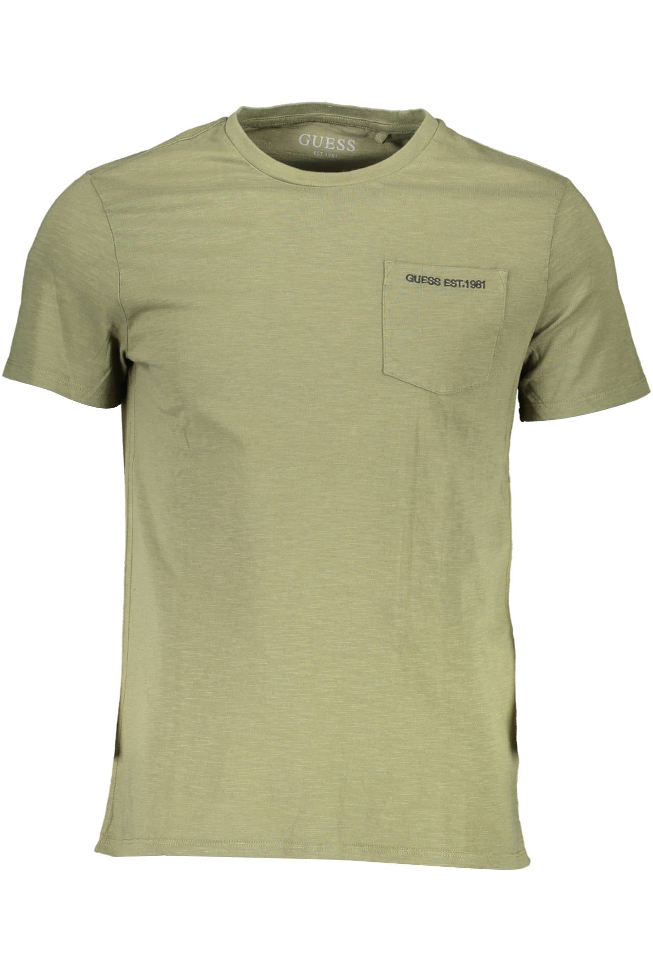 "GUESS JEANS T-SHIRT MANICHE CORTE UOMO VERDE"