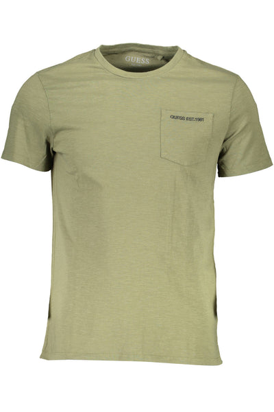 "GUESS JEANS T-SHIRT MANICHE CORTE UOMO VERDE"