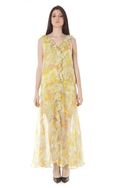 "JOHN GALLIANO ABITO LUNGO DONNA GIALLO"