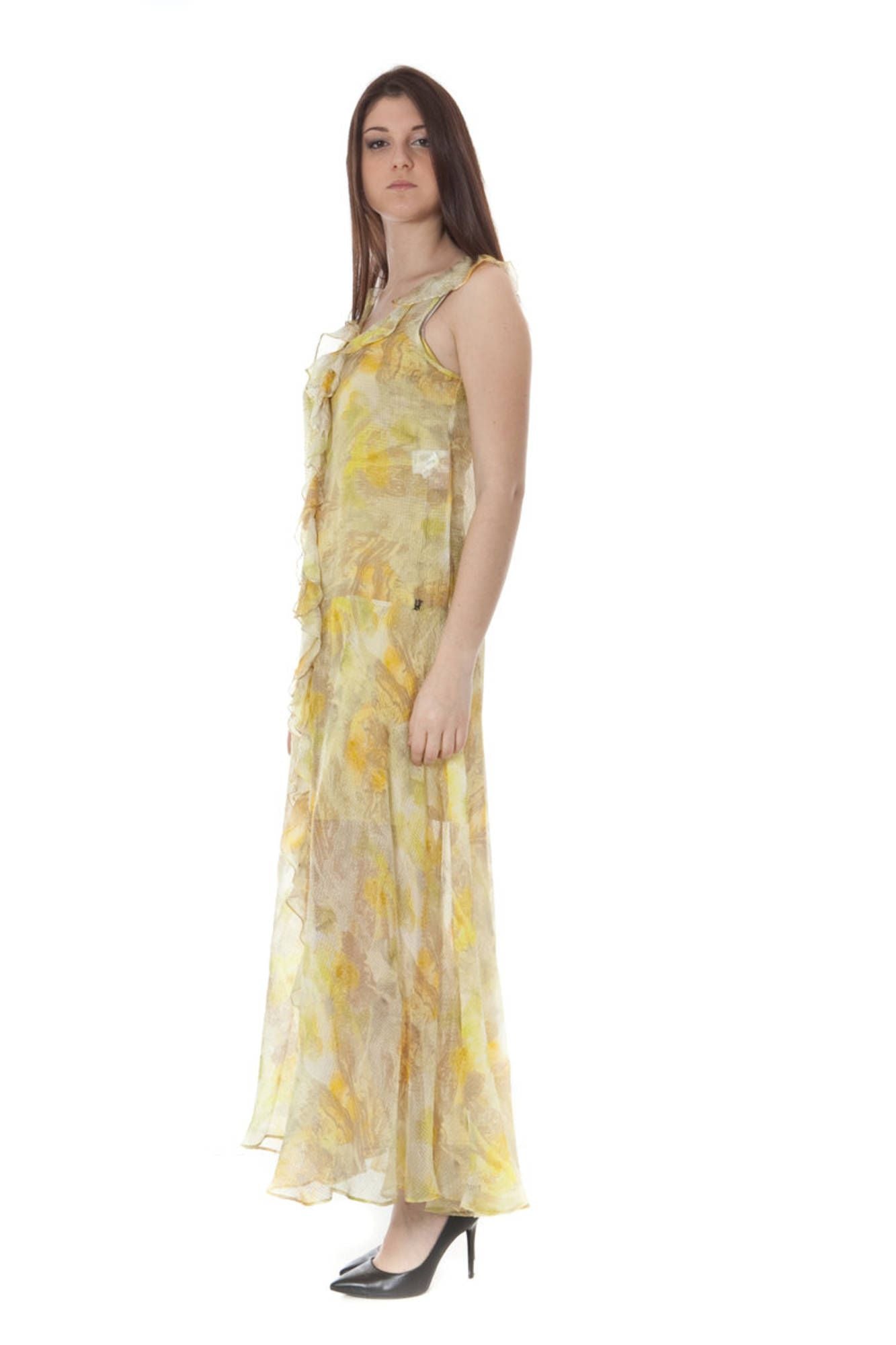 "JOHN GALLIANO ABITO LUNGO DONNA GIALLO"