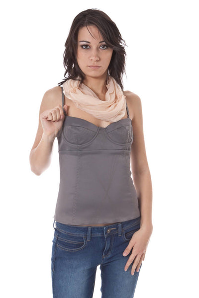 "JOHN GALLIANO TOP DONNA GRIGIO"