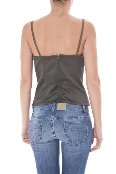 "JOHN GALLIANO TOP DONNA VERDE"