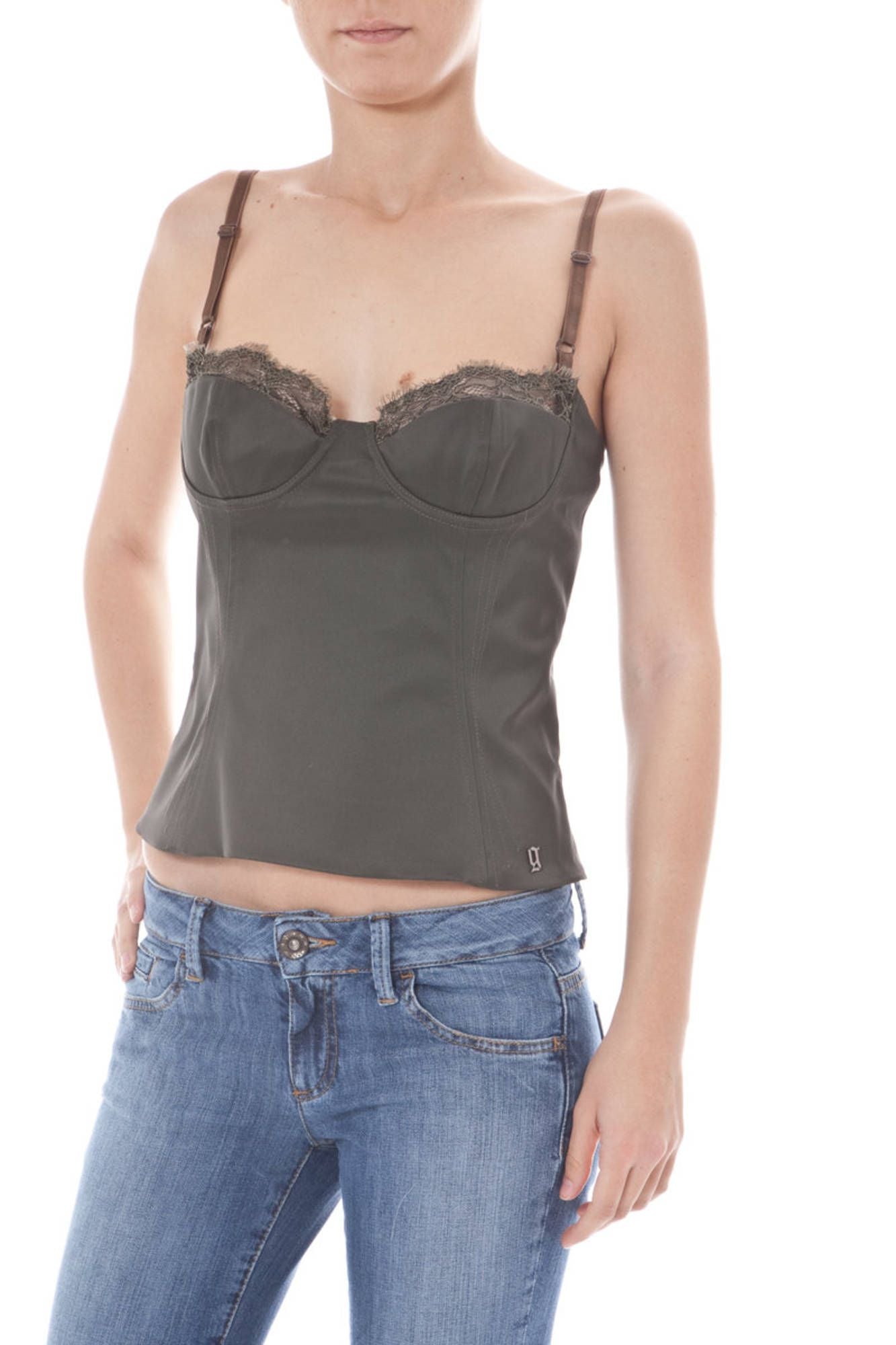 "JOHN GALLIANO TOP DONNA VERDE"