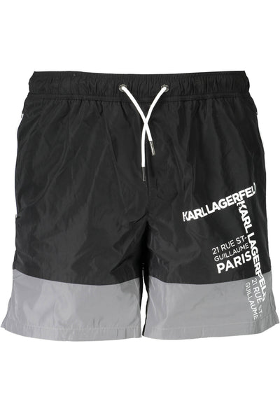 "KARL LAGERFELD BEACHWEAR COSTUME PARTE SOTTO UOMO NERO"