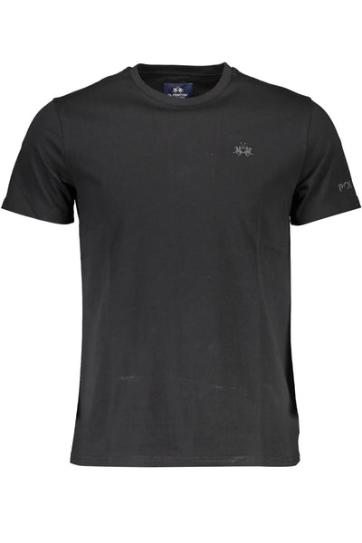 "LA MARTINA T-SHIRT MANICHE CORTE UOMO NERO"